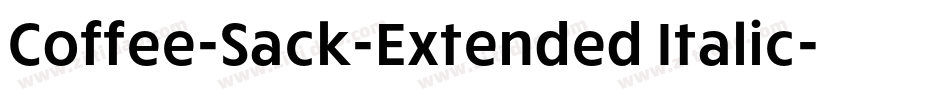 Coffee-Sack-Extended Italic字体转换